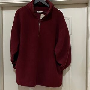 Free People Coco Faux Sherpa Pullover 
NWT Medium